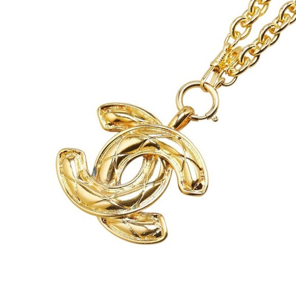 CHANEL Green Logo Necklace - Picture 1 of 11